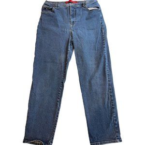 Gloria Vanderbilt Womens Jeans Straight Leg Denim High Rise Blue Size Petite 14